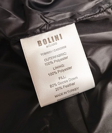 最高級※プレミアムダウン★イタリア・ミラノ発*BOLINI*ブラックライン※designer・超防寒・ダウンジャケット・46/M*黒_画像8