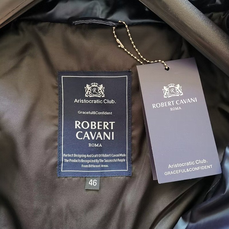 最高峰*定価18万◆イタリア・ローマ発*ROBERT CAVANI/ロベルトカバーニ・フード付・超防寒・登山・グースダウンジャケット・イタリア46/紺_画像4