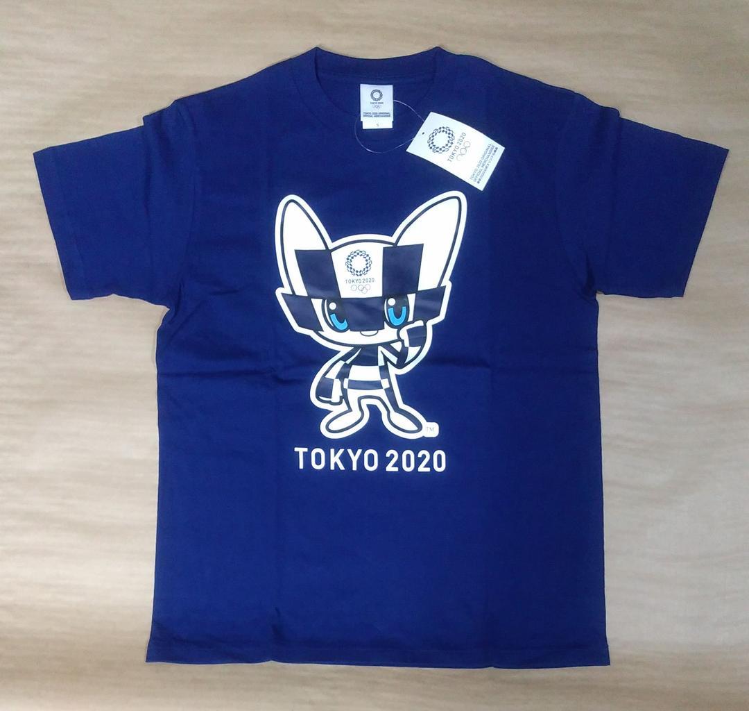 東京2020マスコットTシャツ　ミライトワ　S ネイビー_画像1