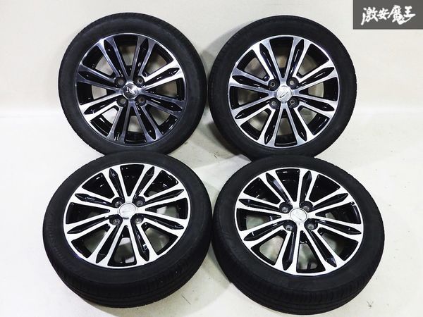 美品!!●ダイハツ 純正 LA600S タント カスタム RS 15インチ 4.5J +45 PCD100 4H 2021年 ブリヂストン 165/55R15 タイヤ 4本セット ムーヴ_画像2