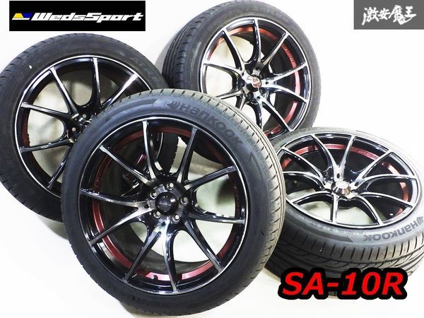 ●Weds Sports ウェッズスポーツ SA-10R 18インチ 8.5J 9.5J +45 PCD100 5穴 ホイール 4本セット タイヤ付き ZN6 ZC6 86 ハチロク BRZの画像1