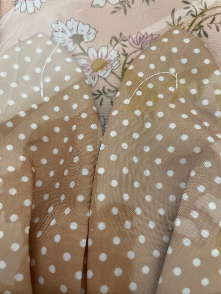 【訳あり】　エプロン　2枚セット　保育士　割烹着　花柄　フリーサイズ　ピンク 可愛い ポケット付