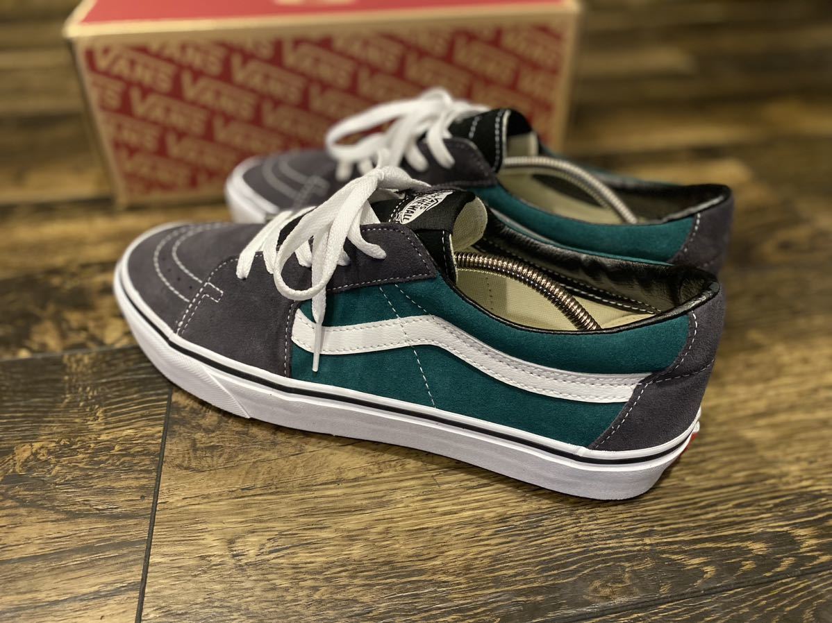 新品未使用 USA企画 VANS バンズ SK8-LOW スケートロー グリーン チャコール VN0A5KXDJGC US10.5 28.5cm アメリカ スニーカー 靴_画像2