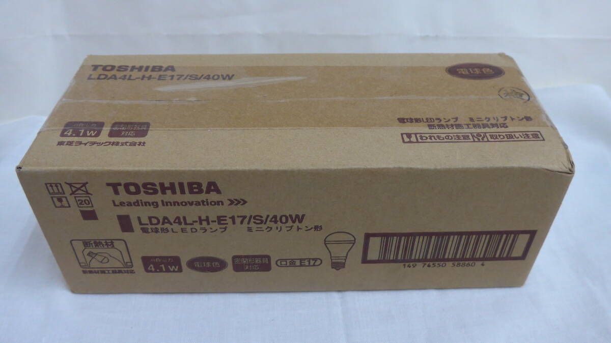 ●BN51 ★ TOSHIBA LDA4L-H-E17/S/40W LED電球 電球色 ★ 10個入り_画像1