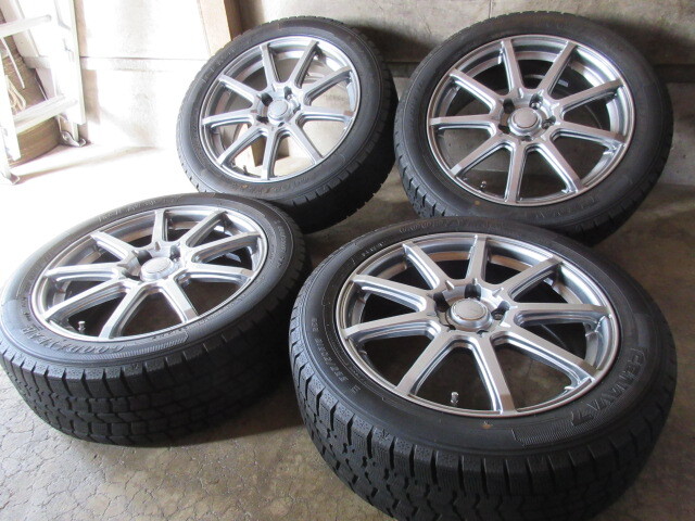 冬用set!! GRASS (18x7+53 5H/114,3) バリ溝(GY ICENAVI 7) 225/50R18 エスティマ C-HR ヴェゼル アテンザ CX-3 CX-30 インテグラ シビック_画像1