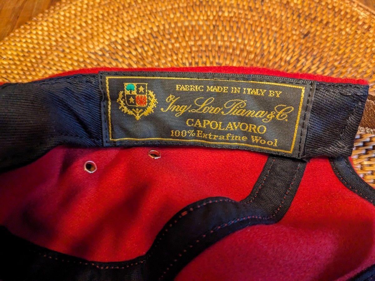 《美品》Supreme/シュプリーム CAMP CAP RED CAPOLAVORO100%EXT Wool ITALY 革ベルト