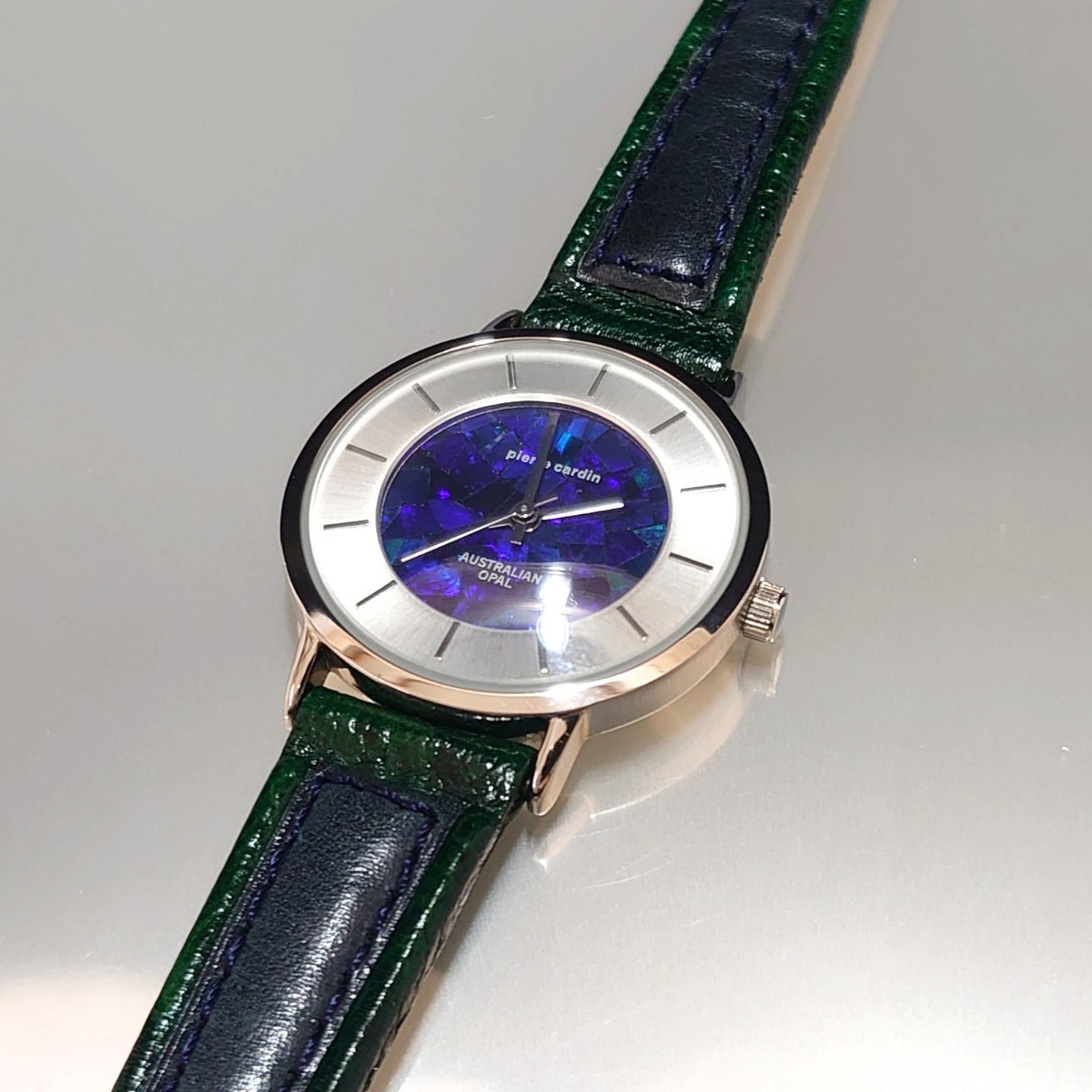 未使用 ピエールカルダン Pierre Cardin レディース 腕時計 オーストラリアン オパール 文字盤 AUSTRALIAN OPAL 天然石 BB3877 純正ベルト_画像7