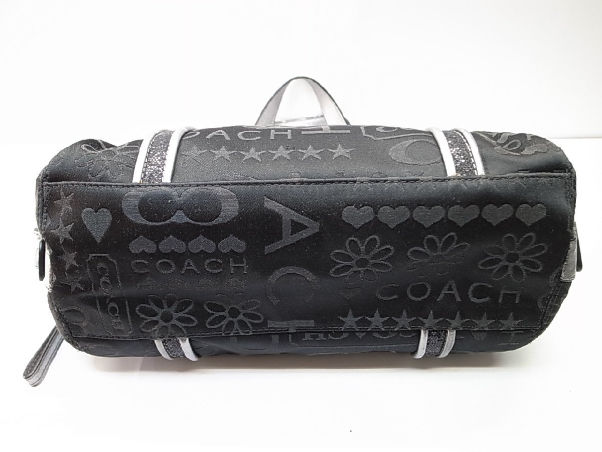 美品☆【COACH】コーチ 2way ショルダーバッグ シグネチャー F15710 ブラック レディース_画像6