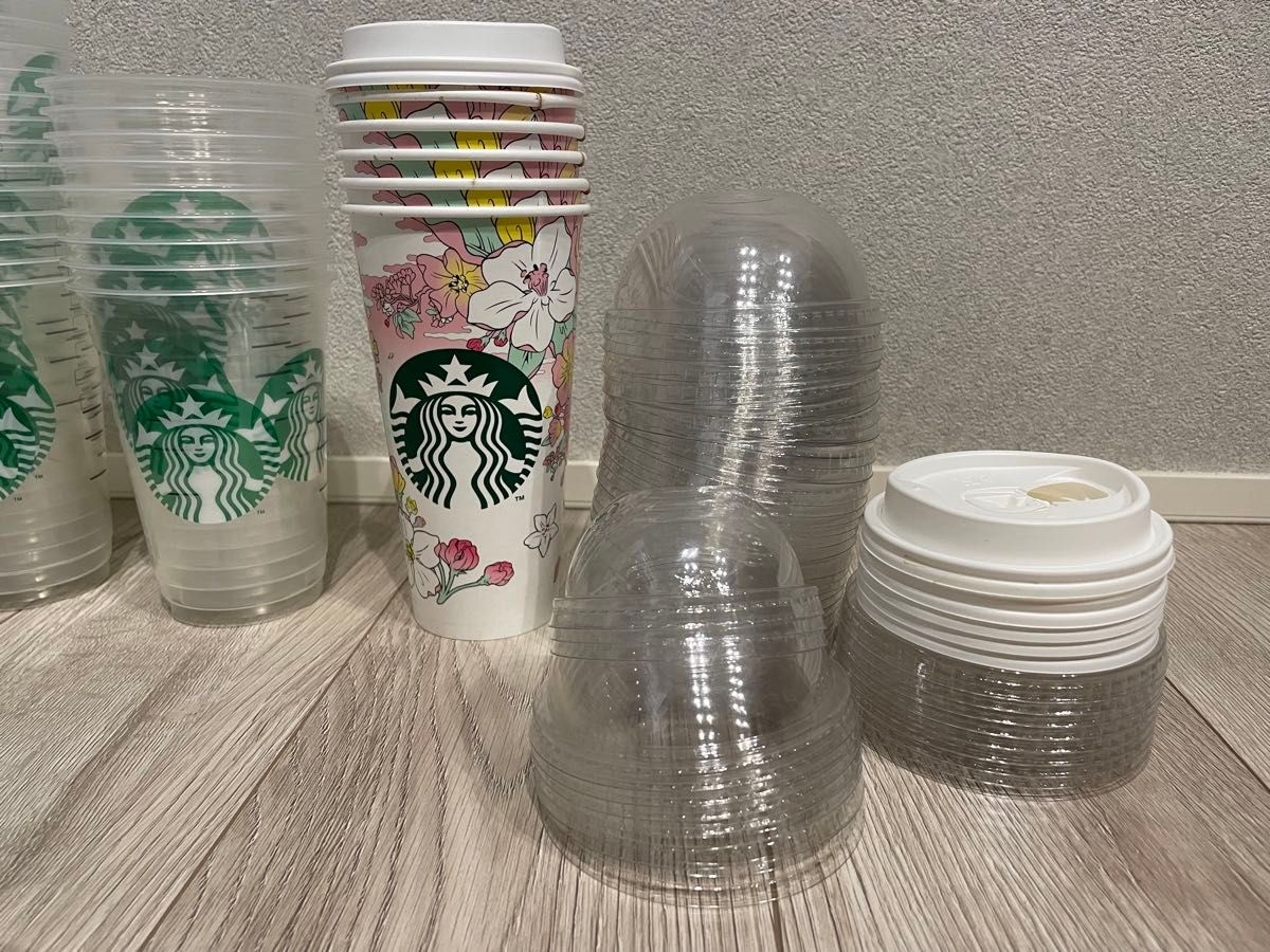 スターバックス スタバ 空容器 プラカップ プラスチック容器 フラペチーノ 紙コップ コーヒー SAKURA2024 リメイク