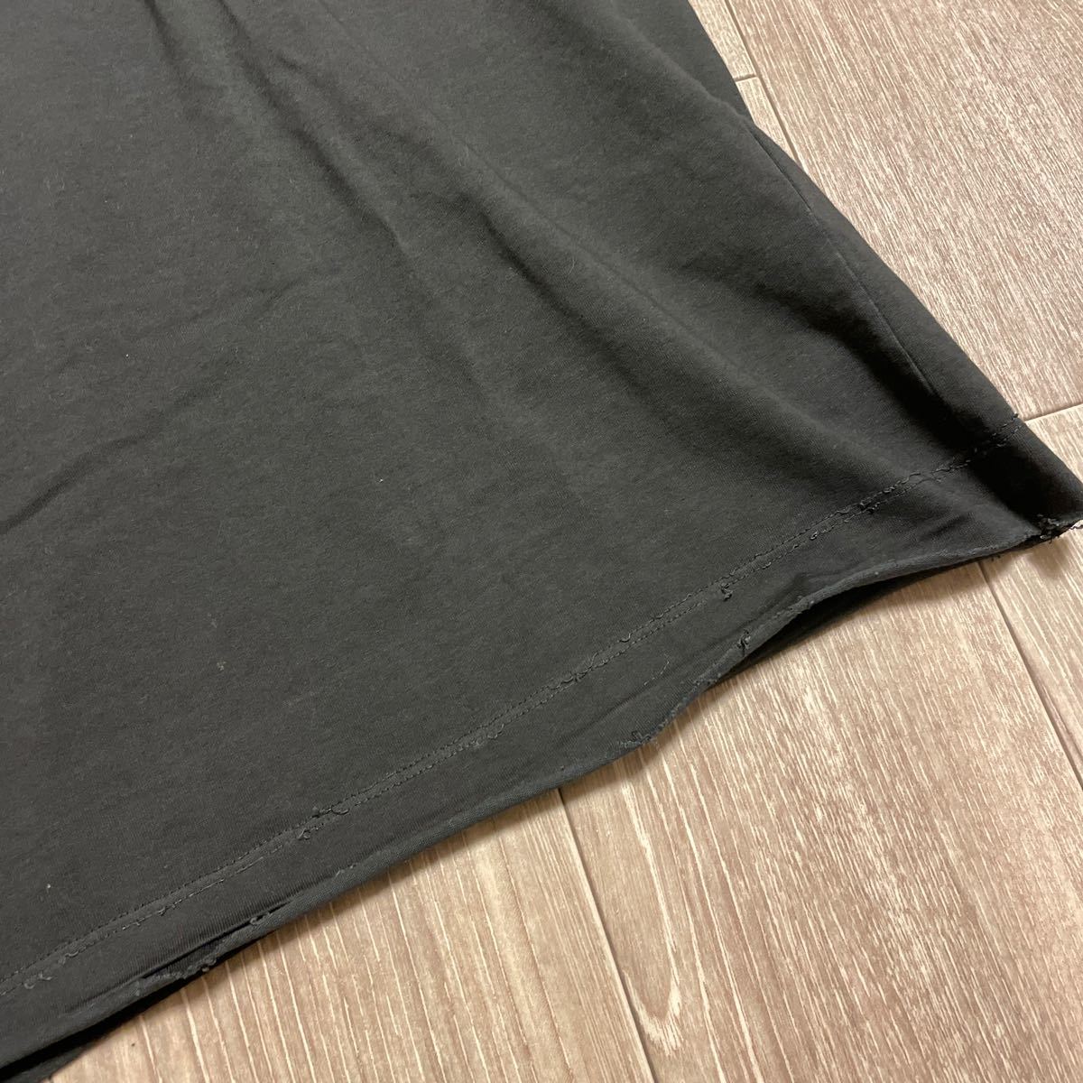 HA819 Maison Margiela メゾンマルジェラ オーバーサイズ カットオフ 半袖Tシャツ sizeM black S50GC0668 S23883の画像7