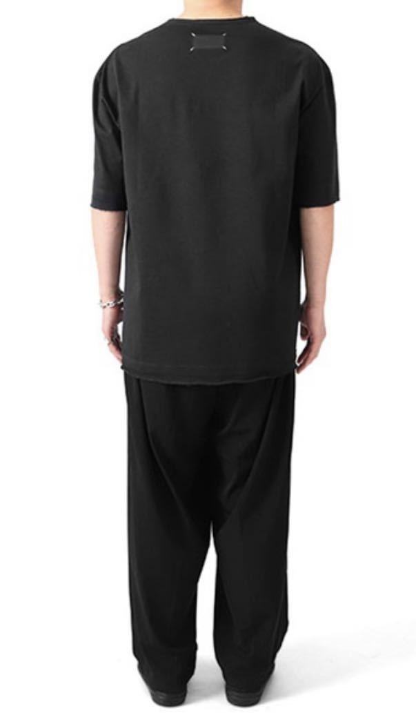 HA819 Maison Margiela メゾンマルジェラ オーバーサイズ カットオフ 半袖Tシャツ sizeM black S50GC0668 S23883の画像3