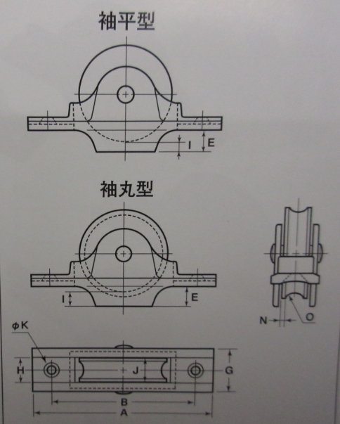 30mm/シンギ/戸車/樹脂車/袖付/袖平型/4個セット_画像3