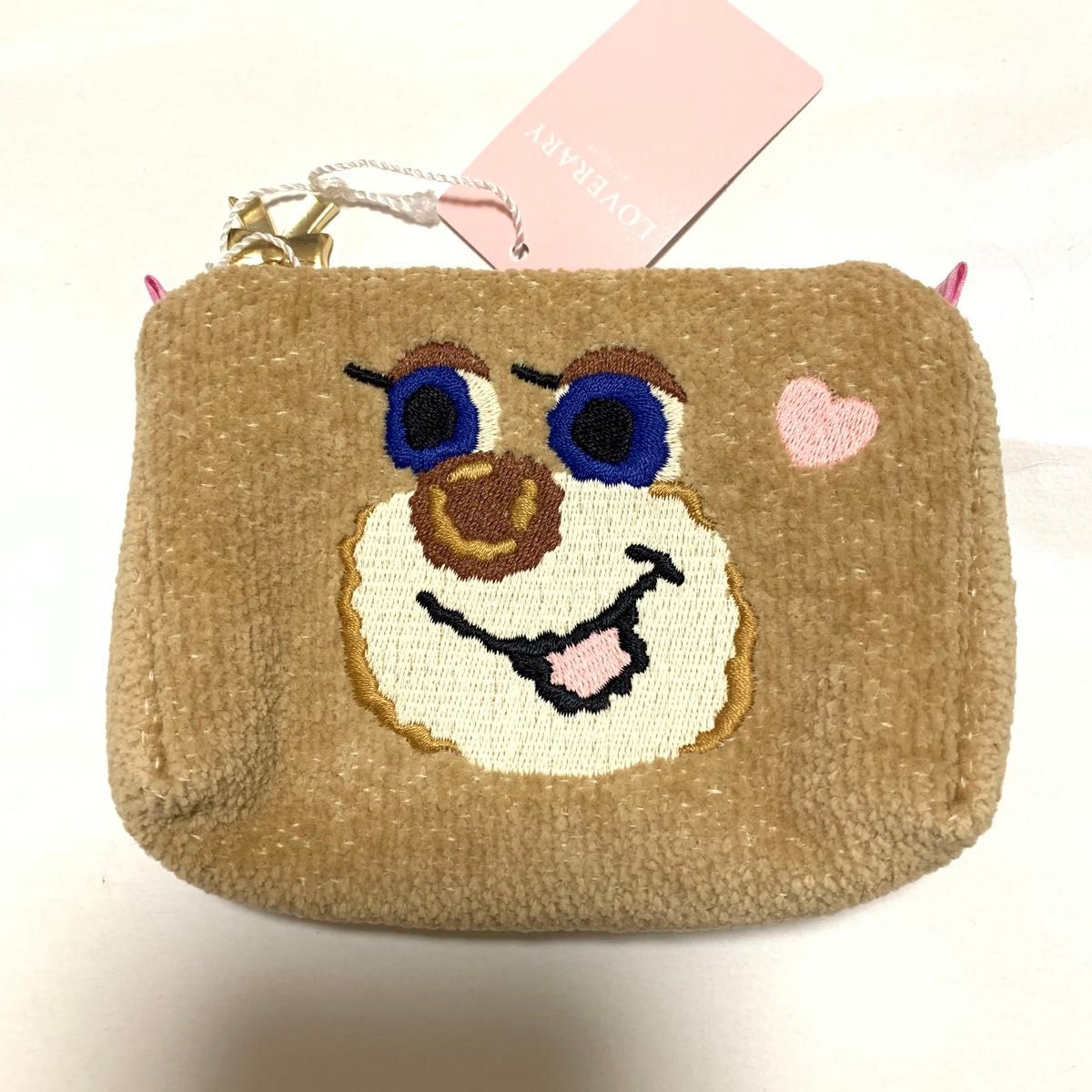 ドアップテディ コスメポーチ L/DUT-243233(ベージュ): LOVERARY ドアップテディ コスメポーチ L/DUT-243233(ベージュ): LOVERARY