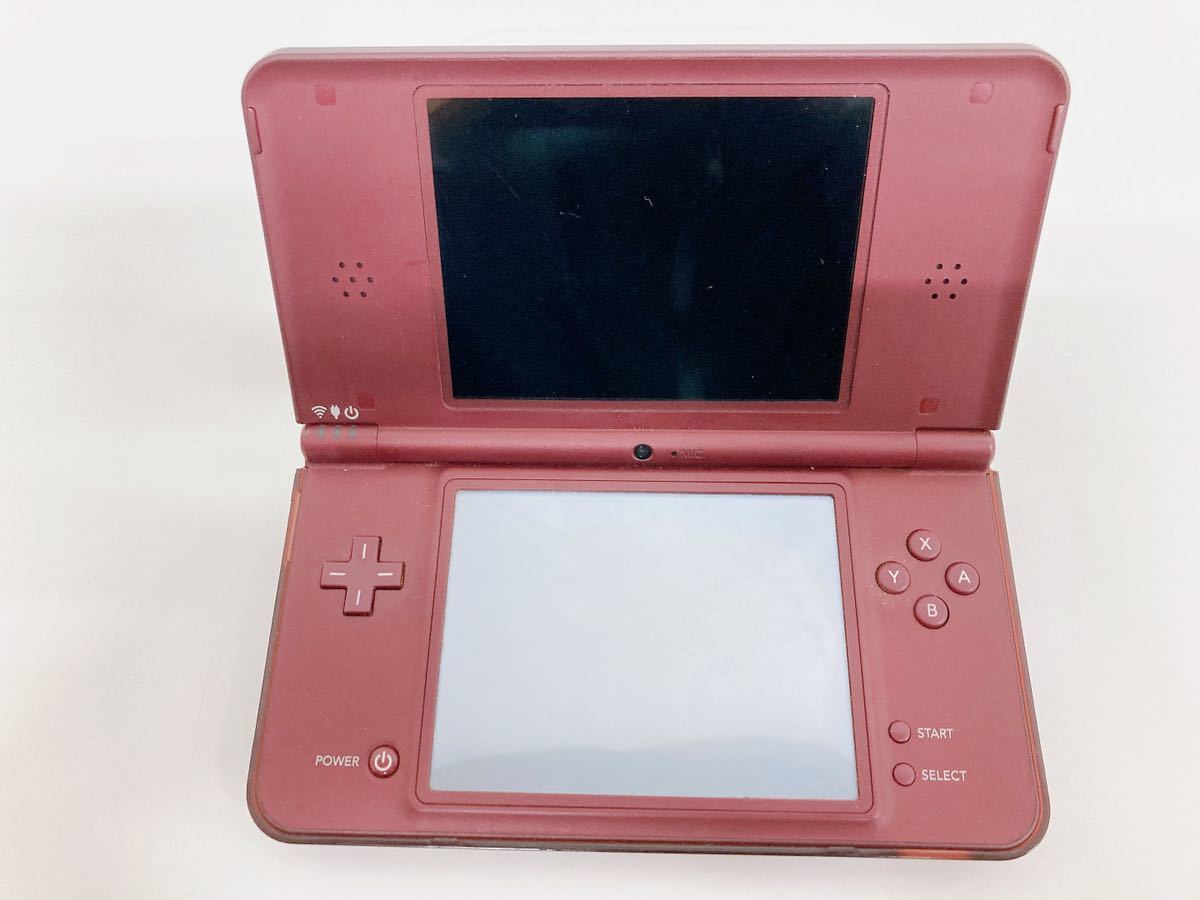 ニンテンドーDSi LL本体（UTL-001/ワインレッド） ポケットモンスター ホワイト 作動未確認 ジャンク品_画像2