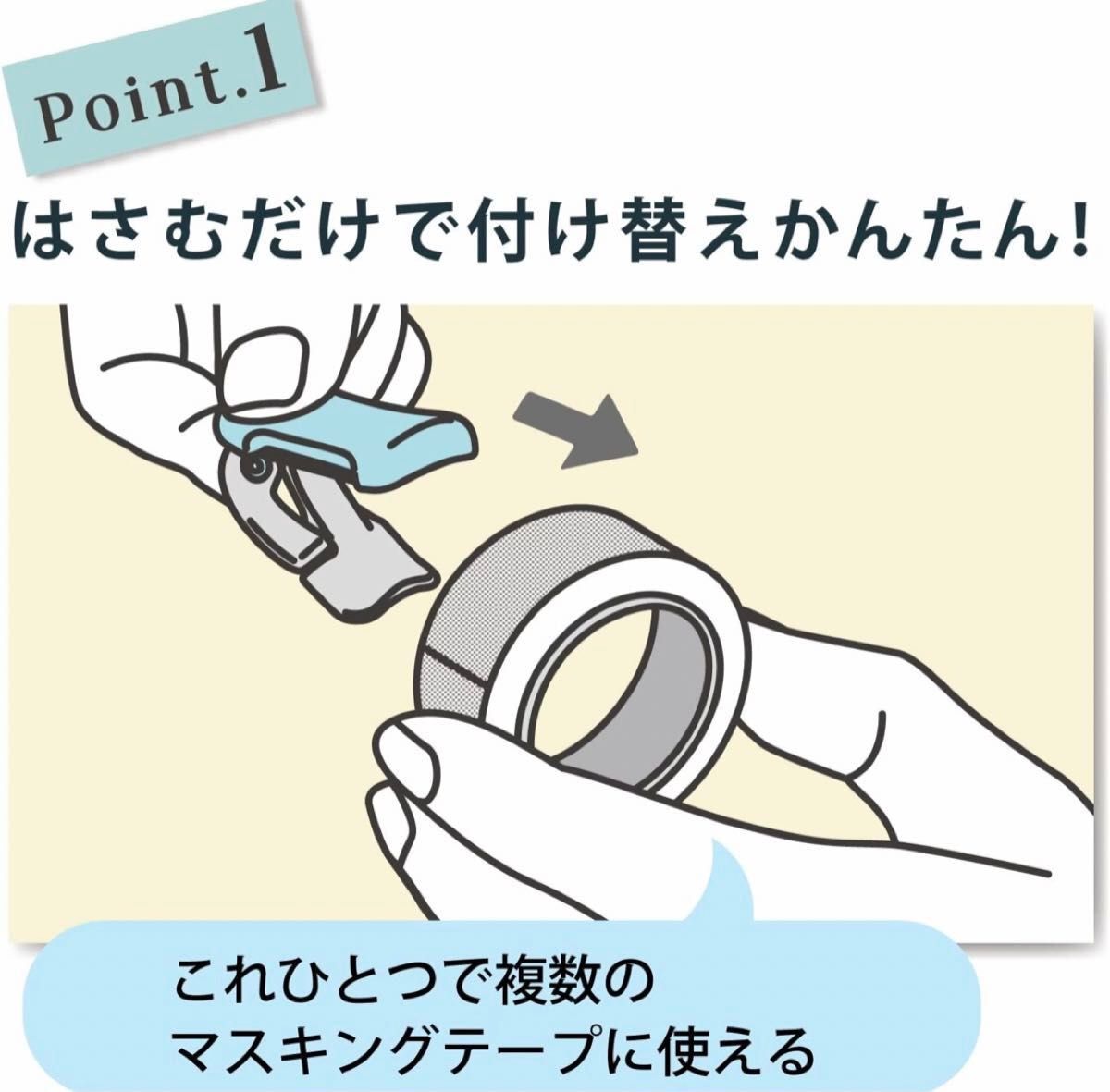 コクヨ　テープカッターカルカットクリップ　10～15mm幅用　ホワイト　T-SM400W