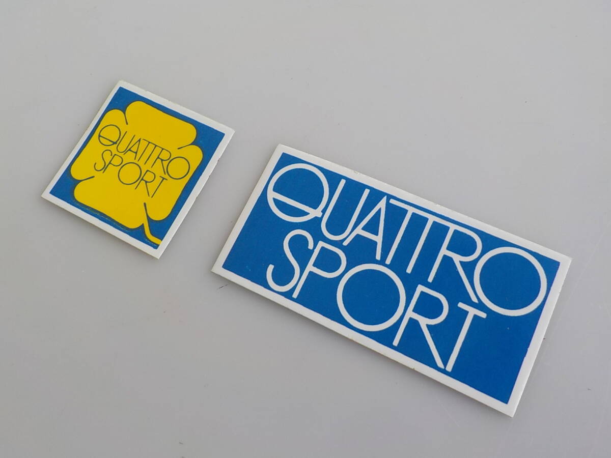  old car QUATTRO sticker 2 sheets Showa Retro sticker 