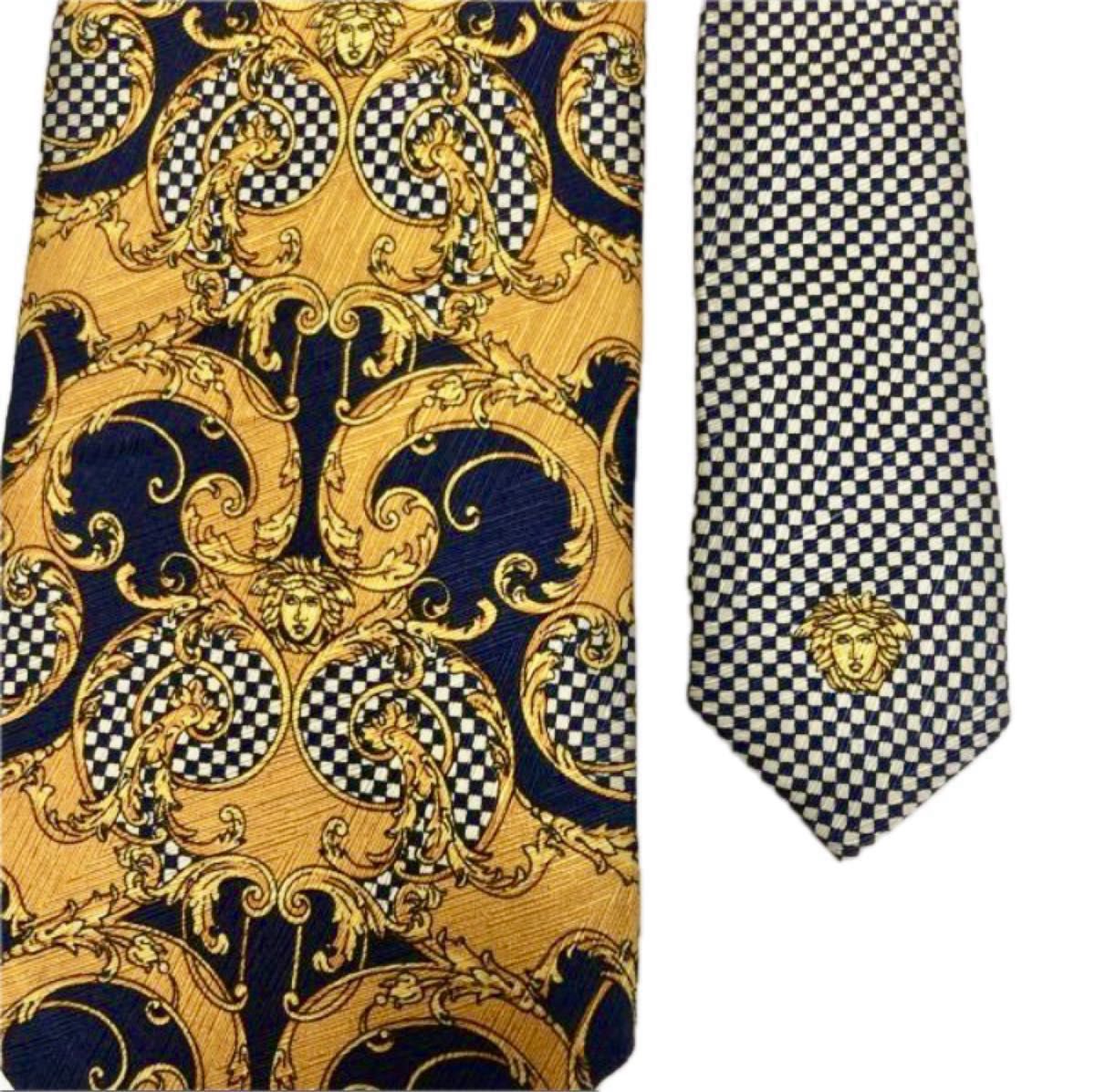 ヴェルサーチ VERSACE ネクタイ シルク100% 金 黒|Yahoo ヴェルサーチ VERSACE ネクタイ シルク100% 金 黒|Yahoo