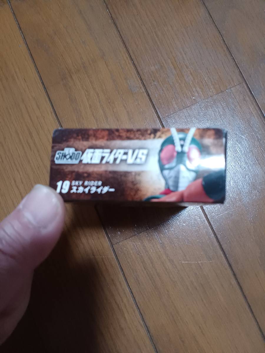 SHODO. перемещение Kamen Rider VS 19 Skyrider SKY RIDER BANDAI вскрыть товар ( низ открыть )