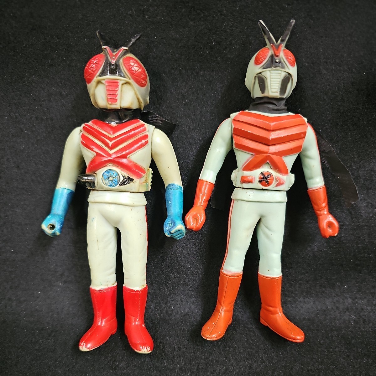 激安価格の 仮面ライダーX ポピー - Yahoo!オークション ソフビ 当時物 2体 特撮