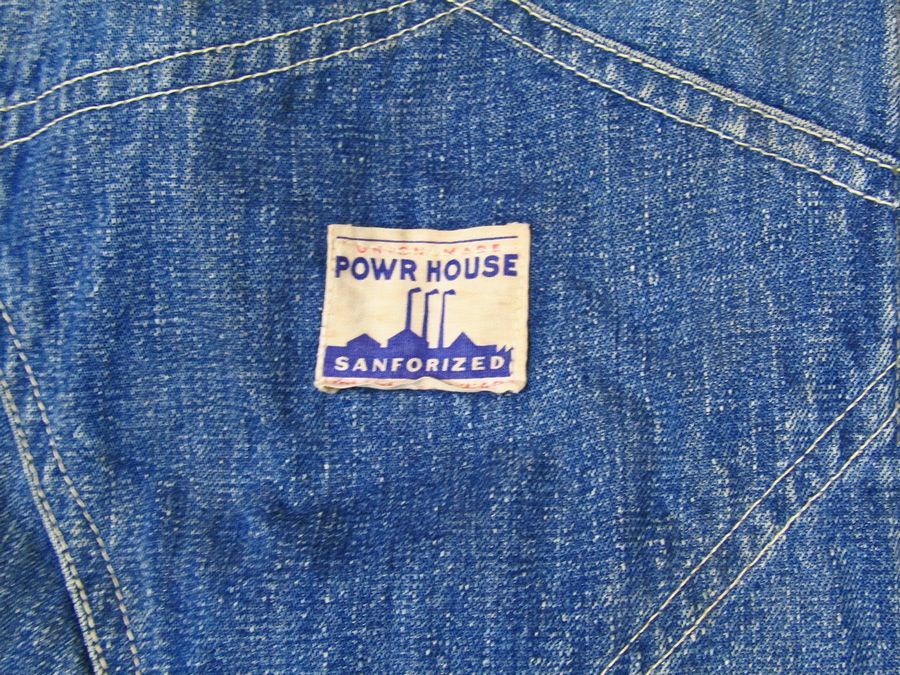 パワーハウス 煙突タグ50’Sビンテージデニムオーバーオール　POWR HOUSE_画像7