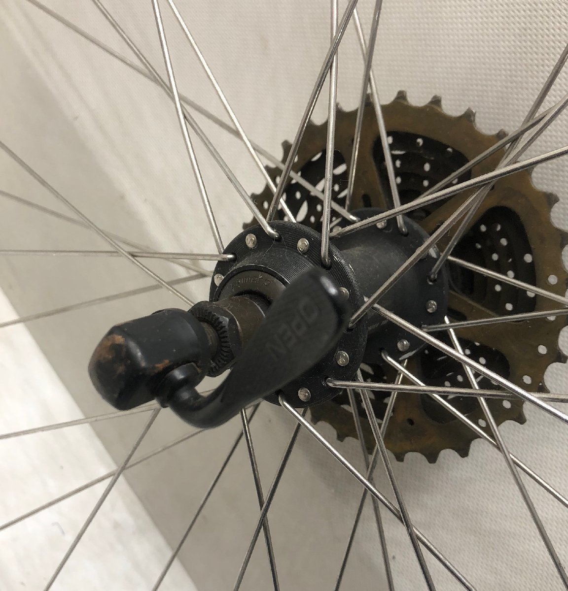 $M$ shimano シマノ リアホイール 25インチ FH-TX500 リアハブ スプロケ 現状品 A2402-018_画像5