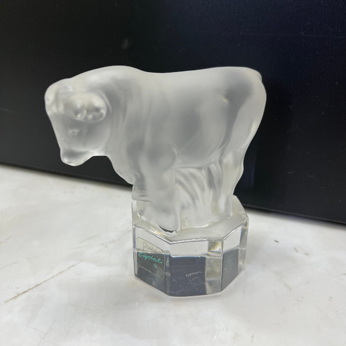 ＝R＝ Goebel Crystal Collection ゲーベル 牛 Cow クリスタル オブジェ アンティーク 北欧 ＝B-240259_画像3