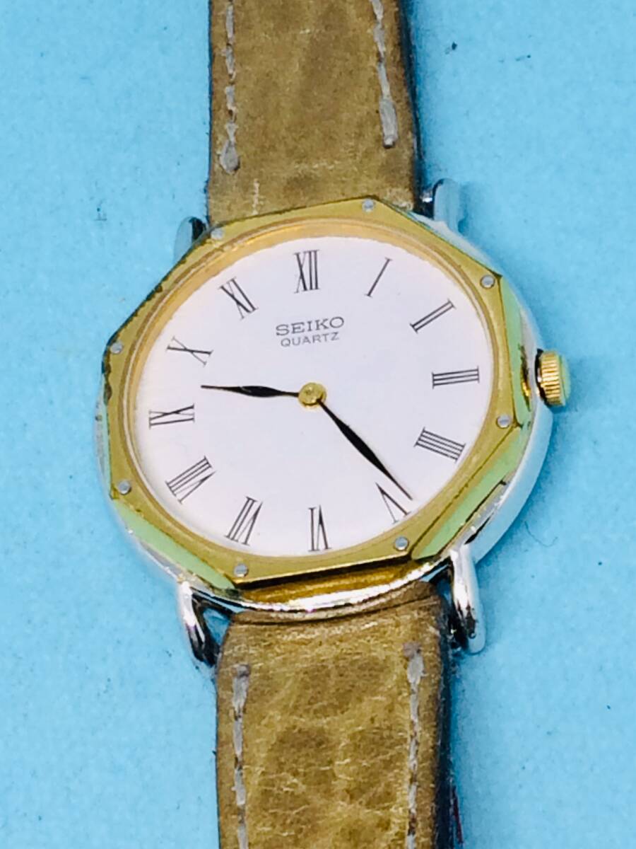 (D27)粋な時計(*'▽')セイコー・2320・オクタゴン（電池交換済み）S&G・レディス腕時計USED（送料全国一律185円）しゃれた時計です。_セイコー2320S&Gレディス腕時計