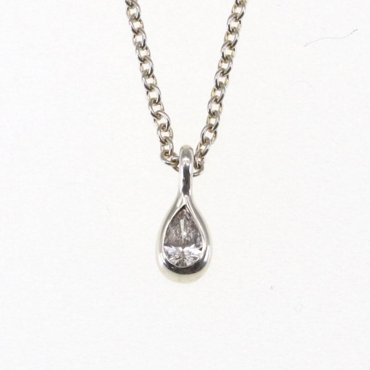 ティファニー ペアシェイプ ダイヤ ネックレス シルバー925 バイザヤード 1P ダイヤモンド Tiffany&Co.