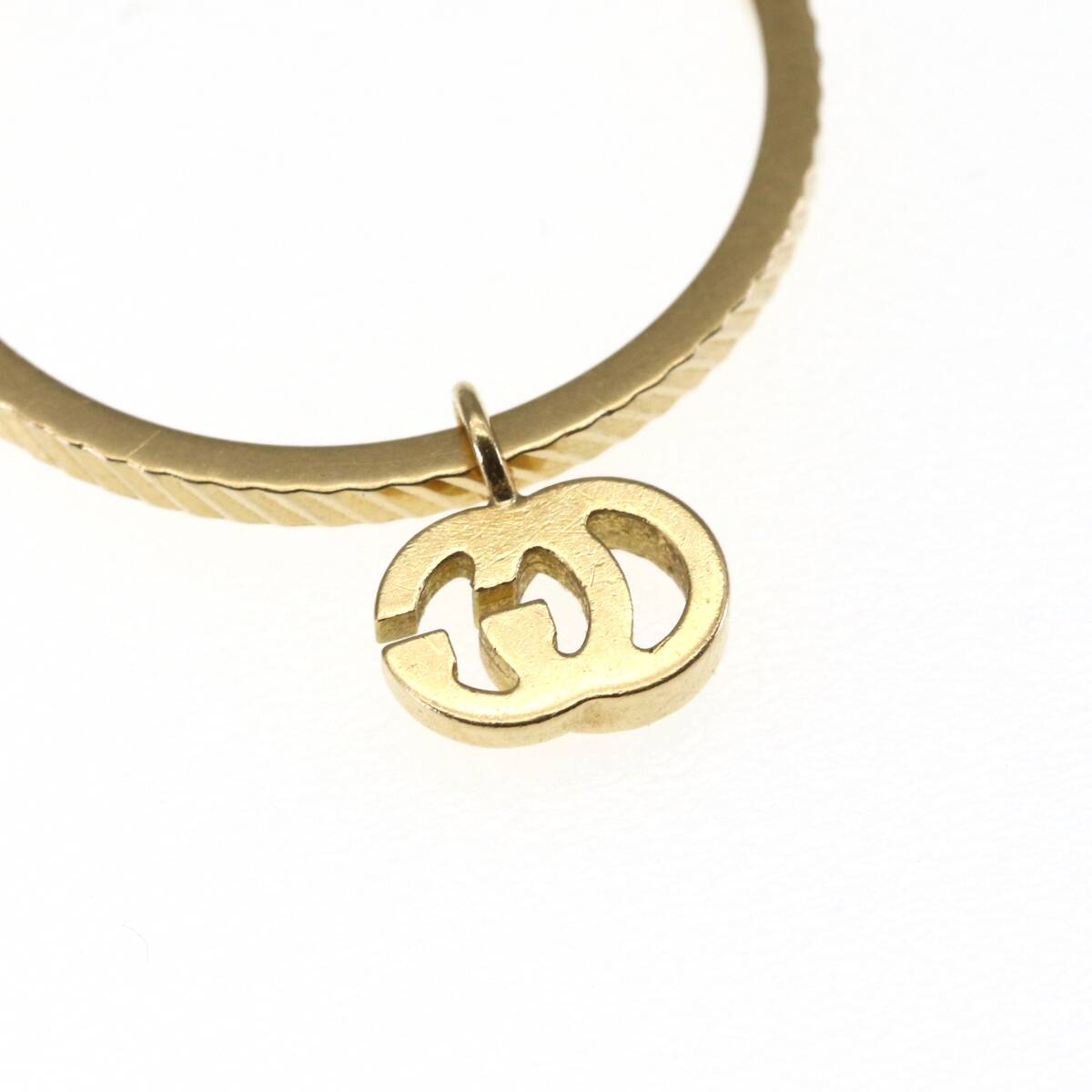  Gucci ring K18(750) double G running stripe Gold charm GUCCI