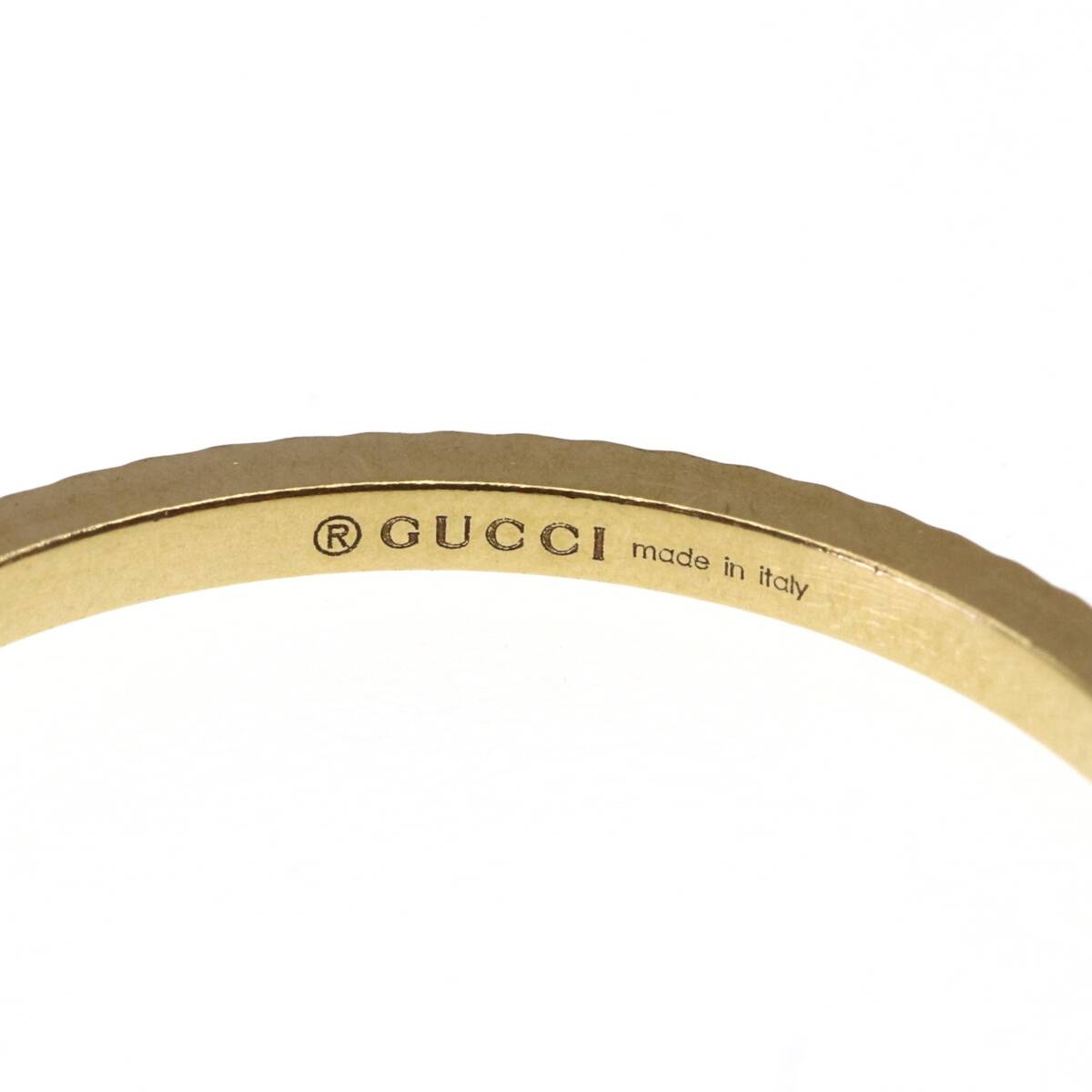  Gucci ring K18(750) double G running stripe Gold charm GUCCI