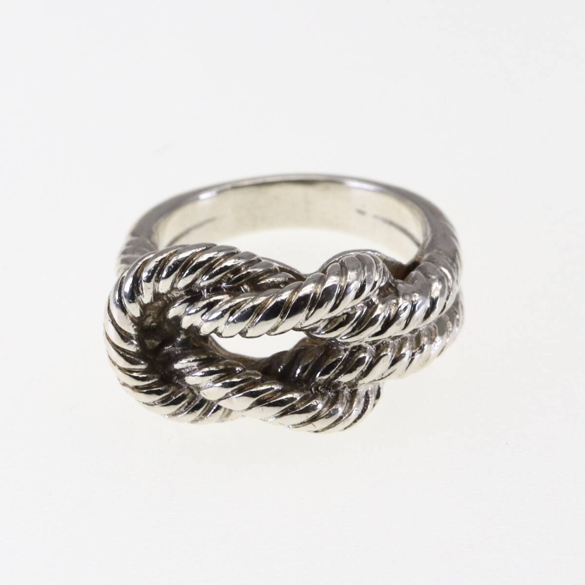  редкий Vintage Hermes кольцо серебряный 925 кручение трос узел HERMESo-tienn