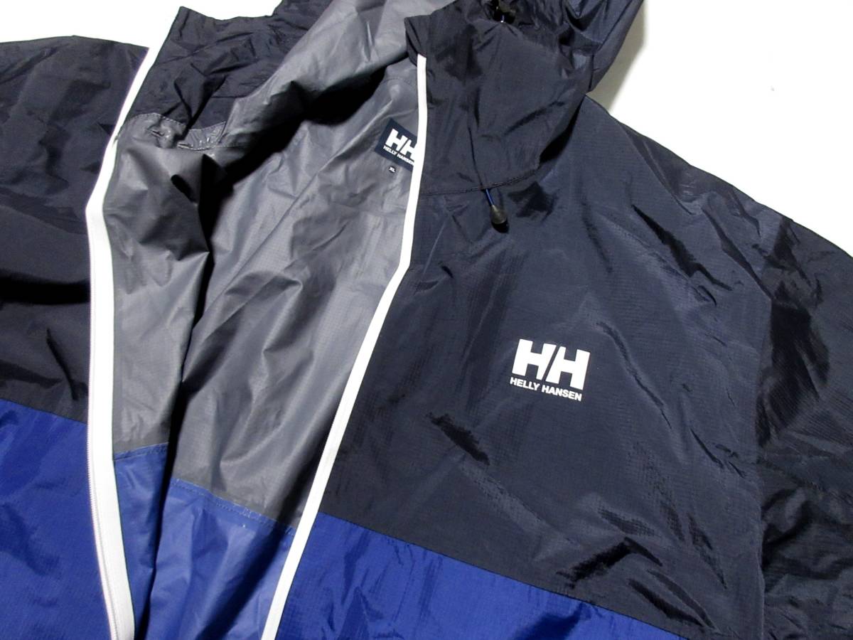新品◆HELLY HANSEN◆サンレインジャケット 青/紺 XL Sun+Rain Jacket ◆ヘリーハンセン 防水ジャケット 軽量_画像4