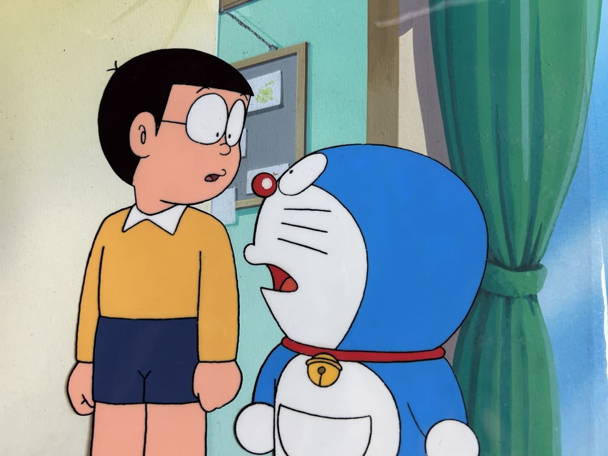 ドラえもん セル画 アニメ のび太の部屋 背景付き 昭和レトロ ドラえもん セル画 アニメ のび太の部屋 背景付き 昭和レトロ