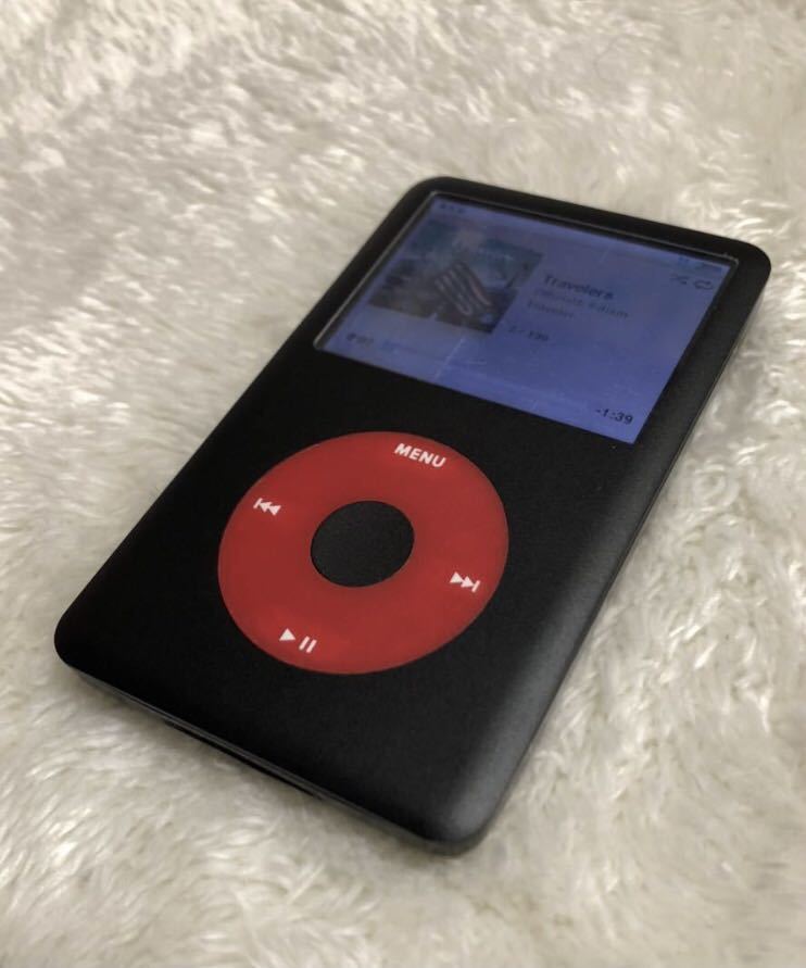 Apple iPod classic 第6.5世代 160GBから256GB 黒赤カラー　カスタム MC297J MC293J_画像1