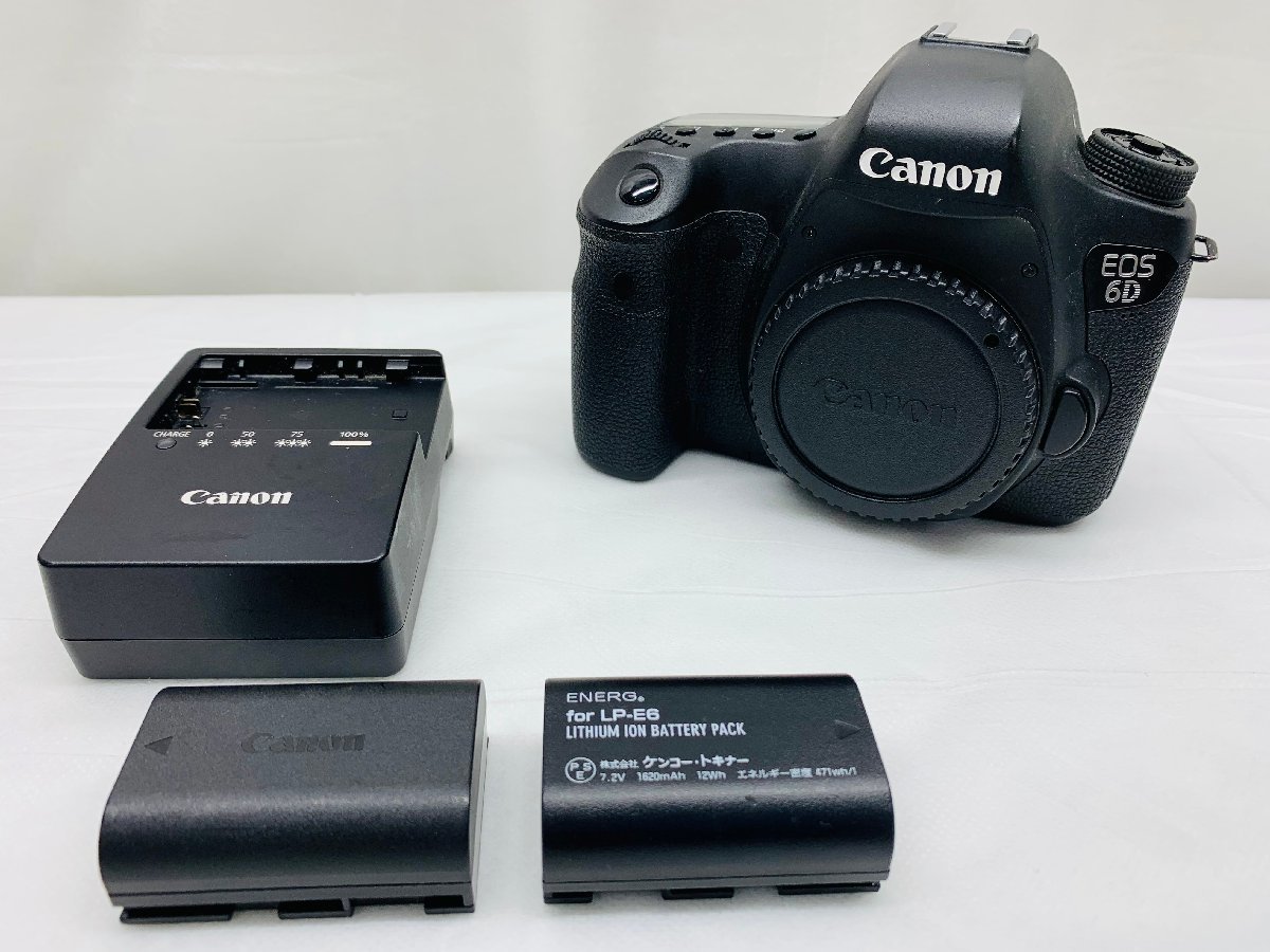 【通電確認のみ】CANON EOS6D ボディ　デジタル一眼レフカメラ　充電器/バッテリー2個付き_画像1