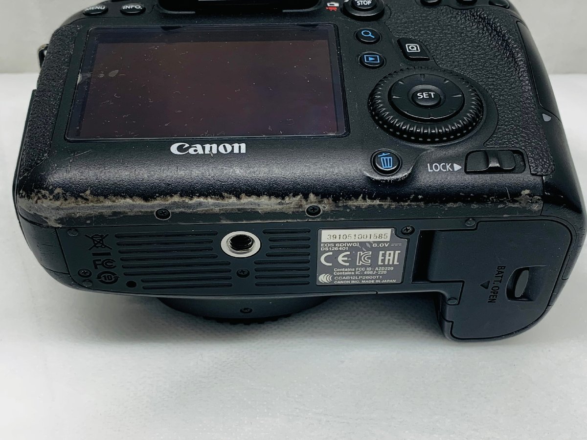 【通電確認のみ】CANON EOS6D ボディ　デジタル一眼レフカメラ　充電器/バッテリー2個付き_画像7