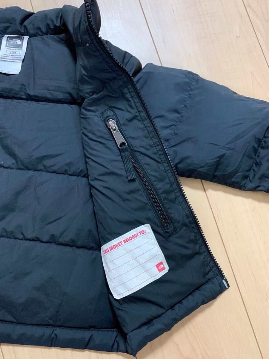 【REUSE：THE NORTH FACE 】　ノースフェイス　　KIDS ダウンジャケット 約90サイズ　3T/3B サイズ