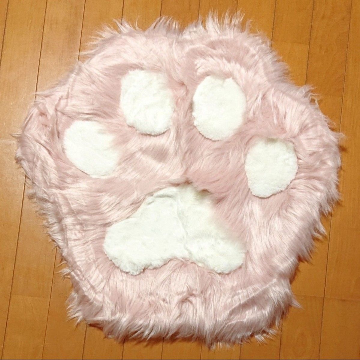 にくきゅう ふわふわカーペット ピンク マット ラグ インテリア 肉球 猫 ねこ アニマル 動物 可愛い かわいい もふもふ