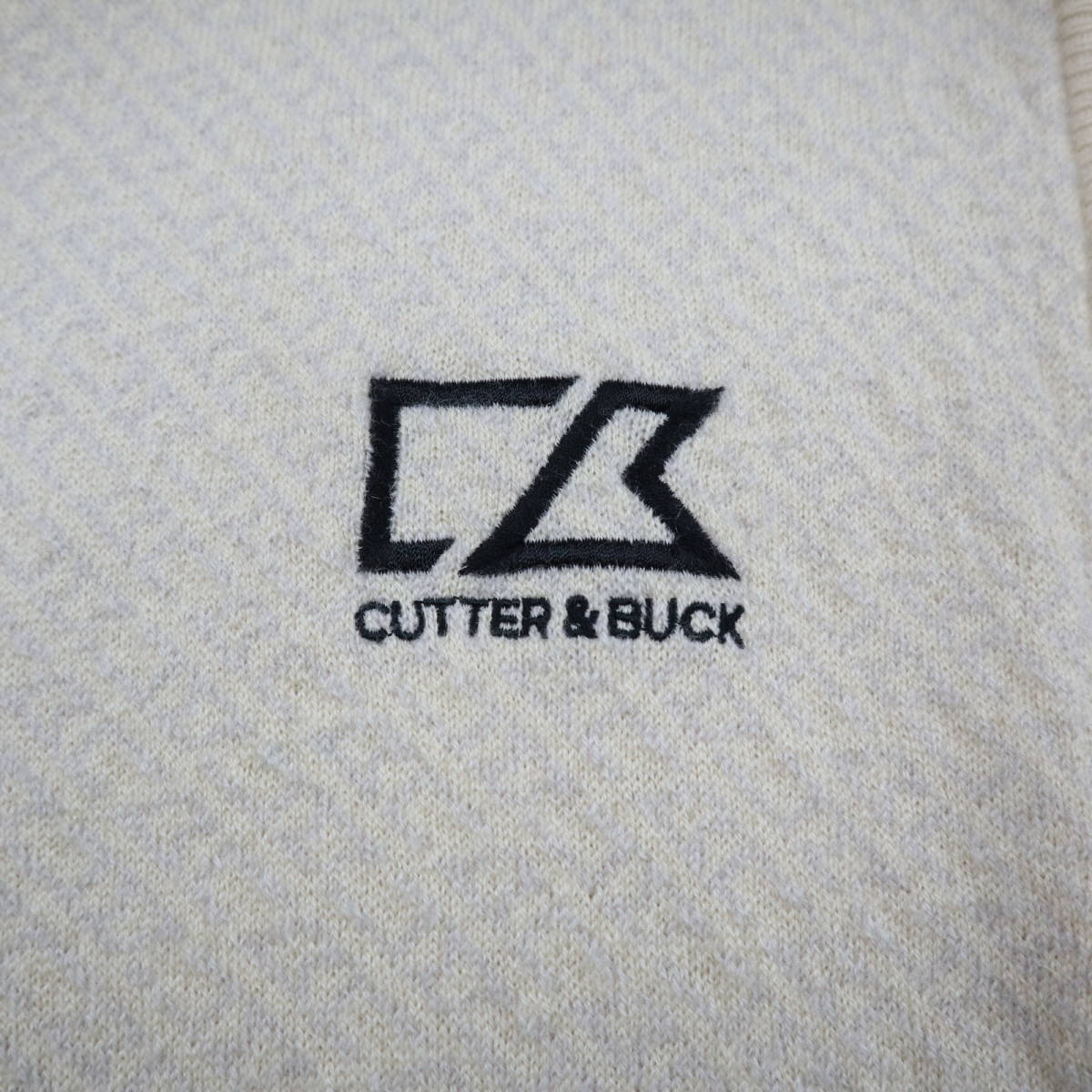 訳あり美品★CUTTER&BUCK カッター＆バック　ハーフジップ ニットセーター/インナー欠品/Mサイズ_画像7