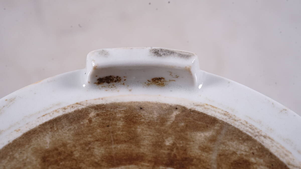 0304-9 唐物 徳化高麗白磁 香炉 刻あり 茶道具 煎茶道具 中国古美術 古玩 中国アンティーク サイズ：11.1cm×8.4cm_画像9