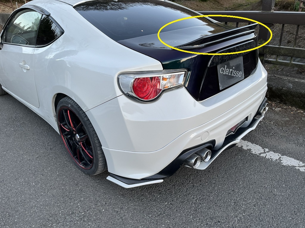 綾織　カーボン　ウィング　ZN6 ハチロク トヨタ 86 スバル BRZ 　リア　決算セール　クラリス　取り付け簡単　GT　_画像2