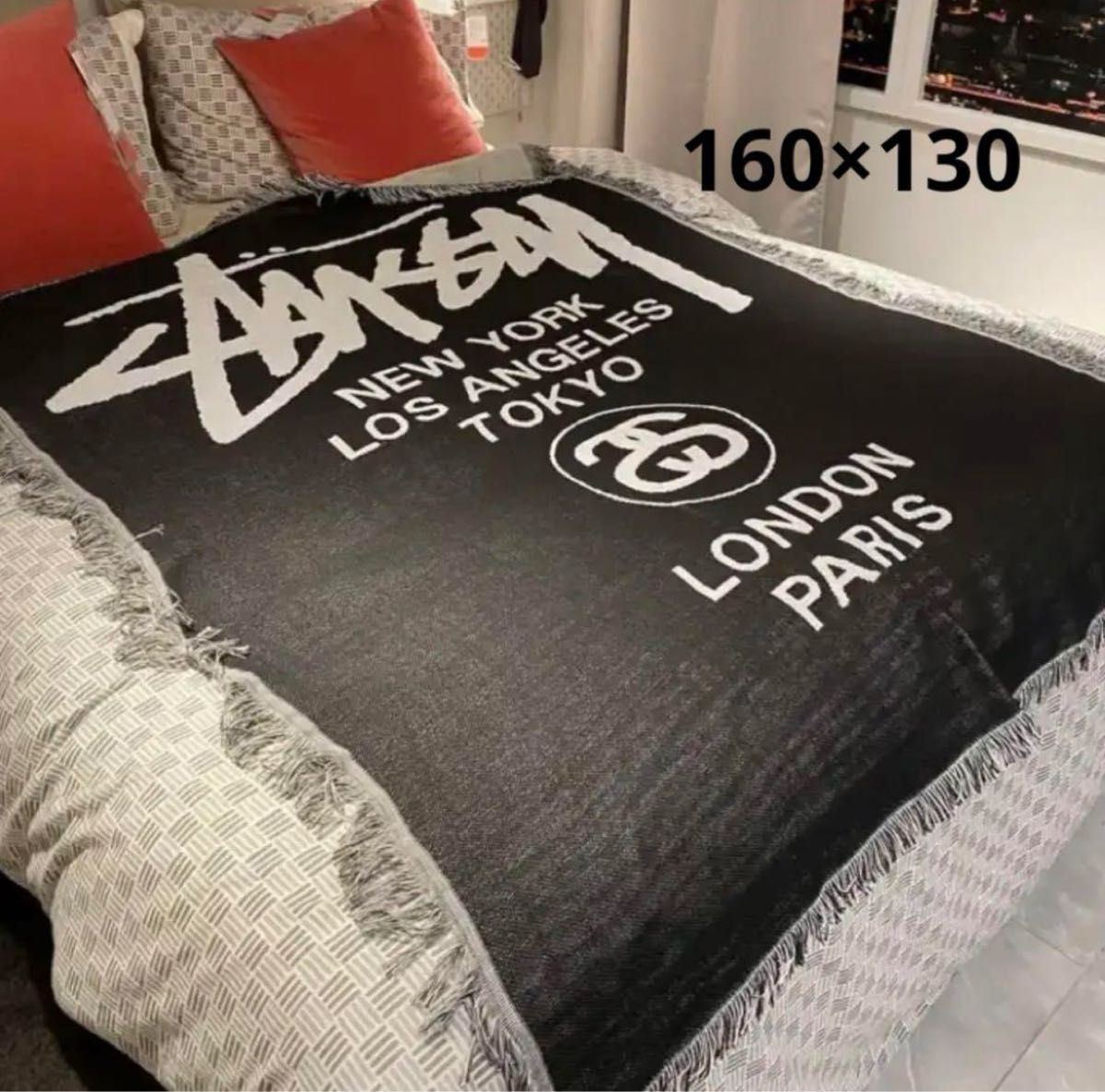 STUSSY ステューシーマルチカバー ラグマット ブランケット STUSSY ステューシーマルチカバー ラグマット ブランケット