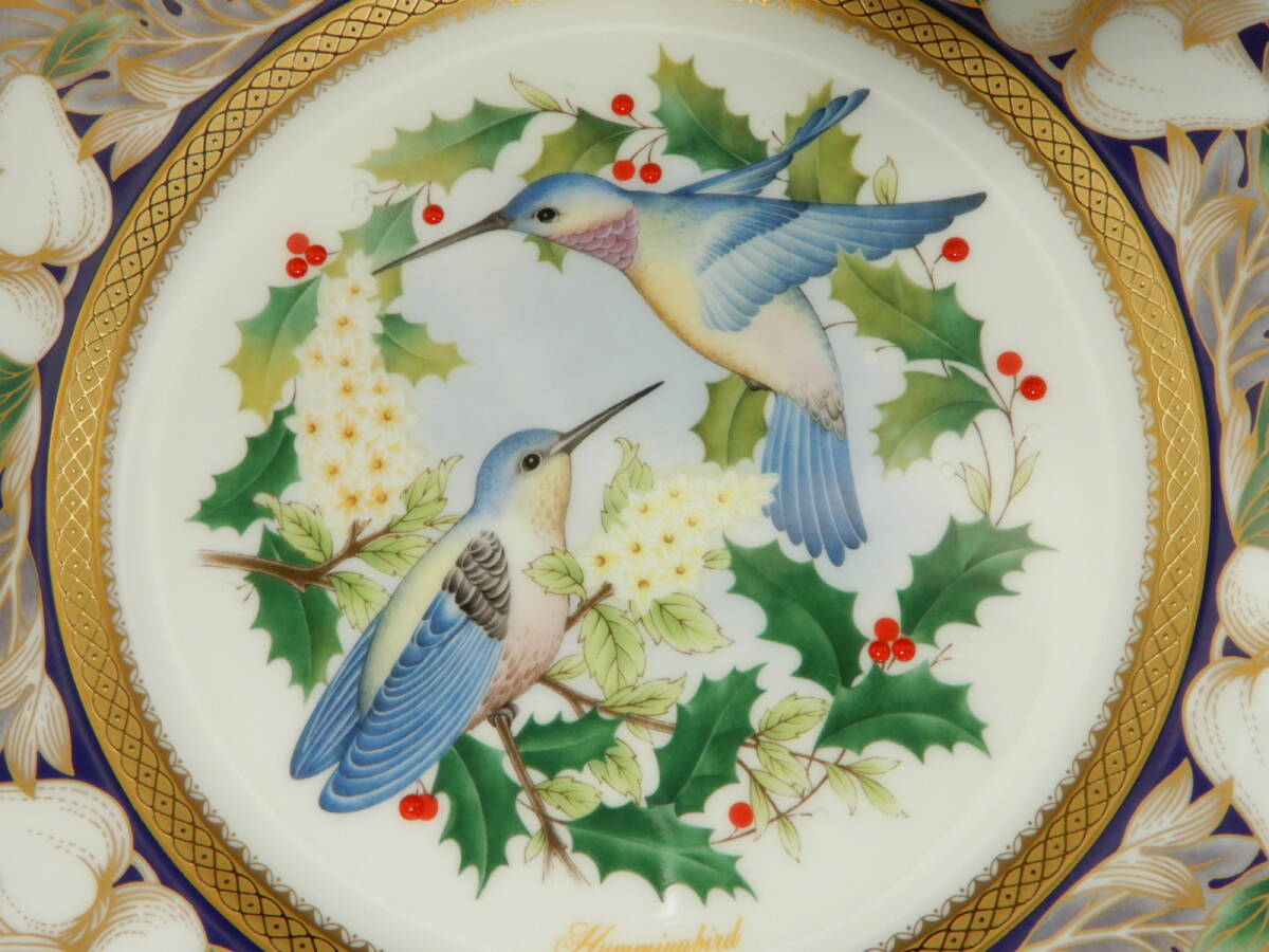 Noritake LIMITED EDITION CHRISMAS PLATE 2000 Hummingbird ノリタケ クリスマスコレクションプレートの画像2