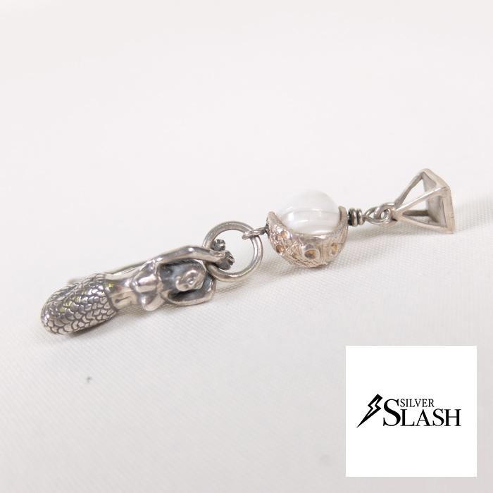 SLASH/マーメイド&シルバームーンペンダント/ペンダントトップ/人魚/月/海/三日月/パール/SV950/シルバー