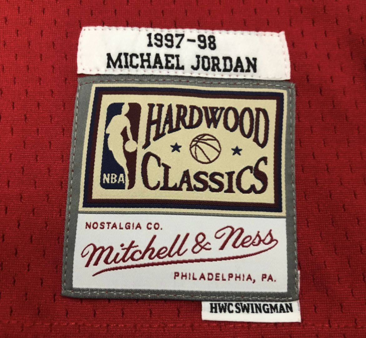 Mitchell&Ness NBA ブルズ マイケル・ジョーダン ユニフォーム レッドの画像4