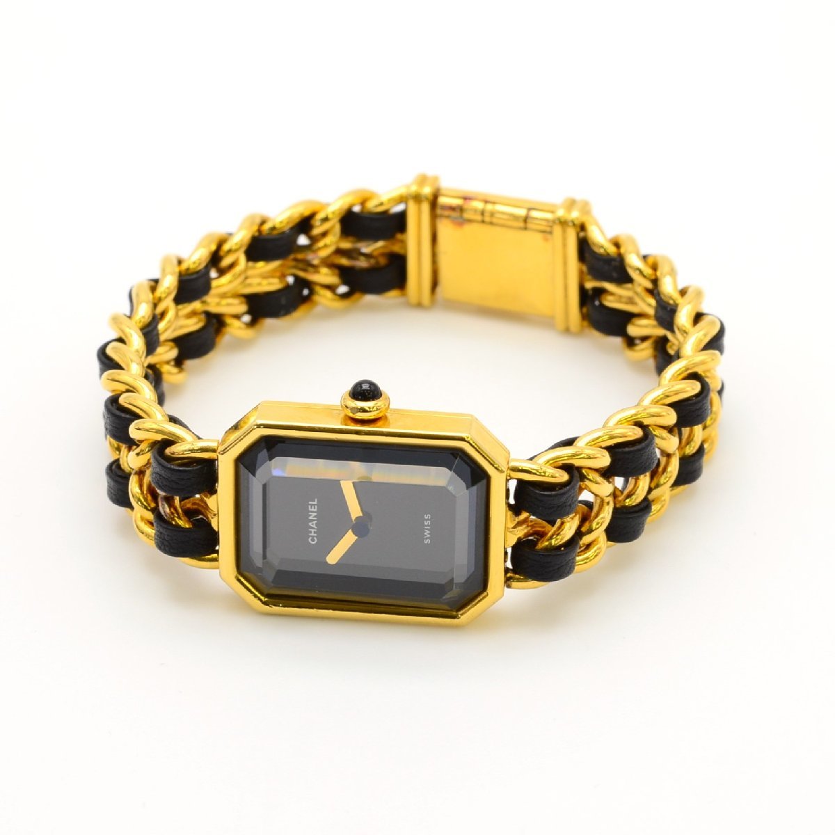 【2025年】エレガントファッションを上品に着 CHANEL 40455円 シャネル GP×革 QZ クォーツ プルミエールL プルミエール