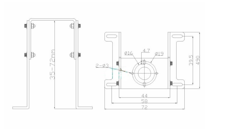  made of metal fireproof wall motor mount 15-30 Class degree machine body for 