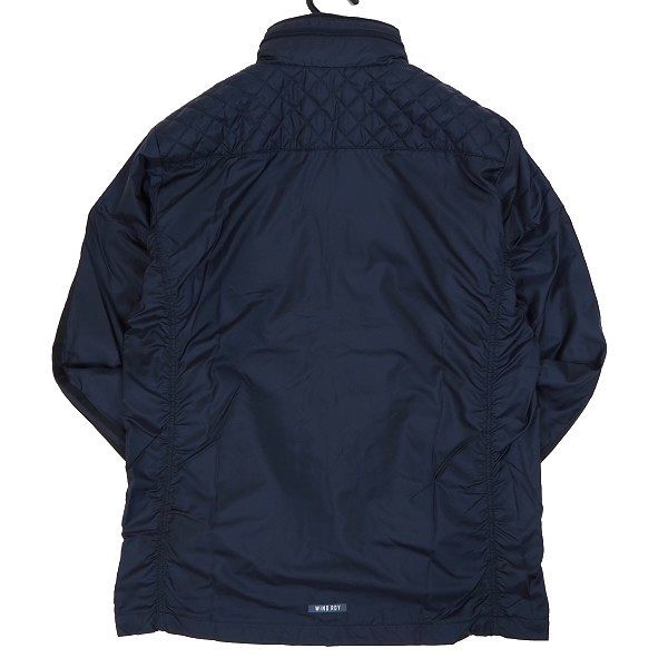 P940 新品 adidas アディダス ３ストライプス 裏起毛 2WAY フルジップ ウーブン ジャケット ウインドブレーカー ゴルフ 2XL ネイビー_画像3