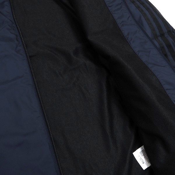 P940 新品 adidas アディダス ３ストライプス 裏起毛 2WAY フルジップ ウーブン ジャケット ウインドブレーカー ゴルフ 2XL ネイビー_画像10