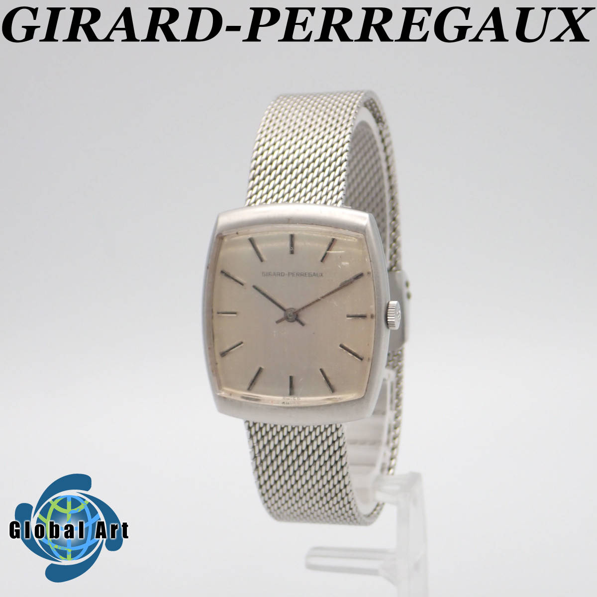 え01208/GIRARD-PERREGAUX ジラールペルゴ/手巻き/腕時計/文字盤 シルバー_画像1